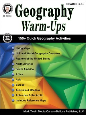 cover image of Geography Warm-Ups, Grades 5--8